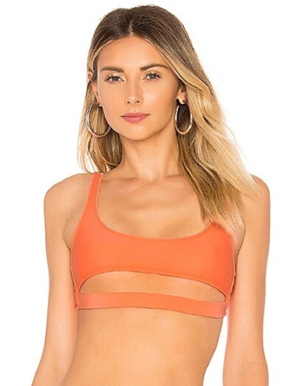 🌻Lovewave Ryder Clementine Scoop Neck Cutout Sporty Strech Swim Top Size Medium